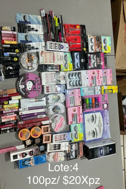 Lote #4 de Liquidación de Cosméticos – 100 Piezas Surtidas