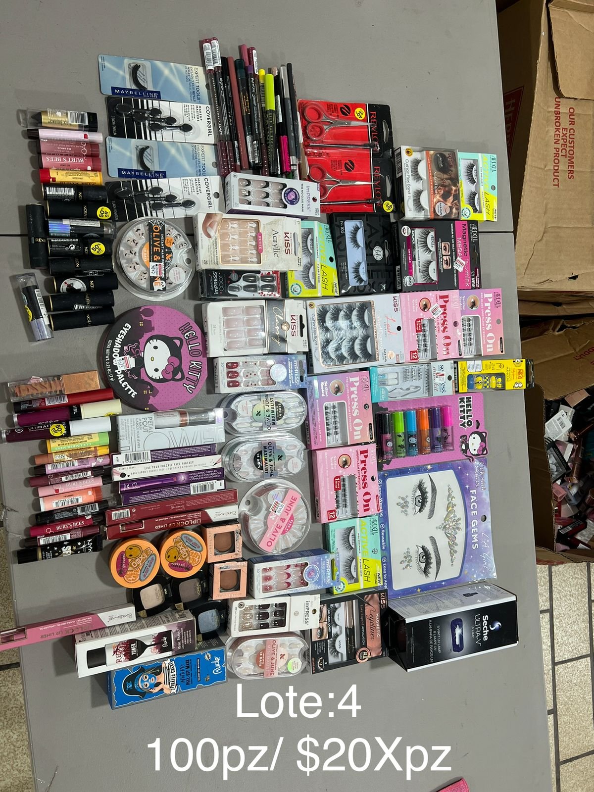 Lote #4 de Liquidación de Cosméticos – 100 Piezas Surtidas
