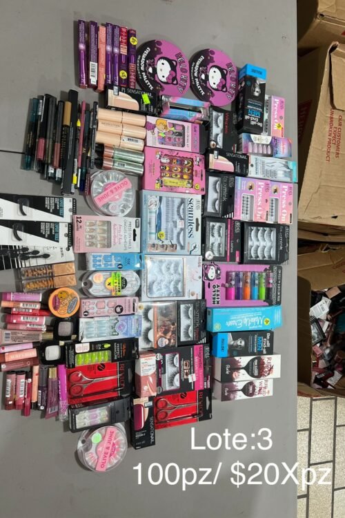 Lote #3 de Liquidación de Cosméticos – 100 Piezas Surtidas