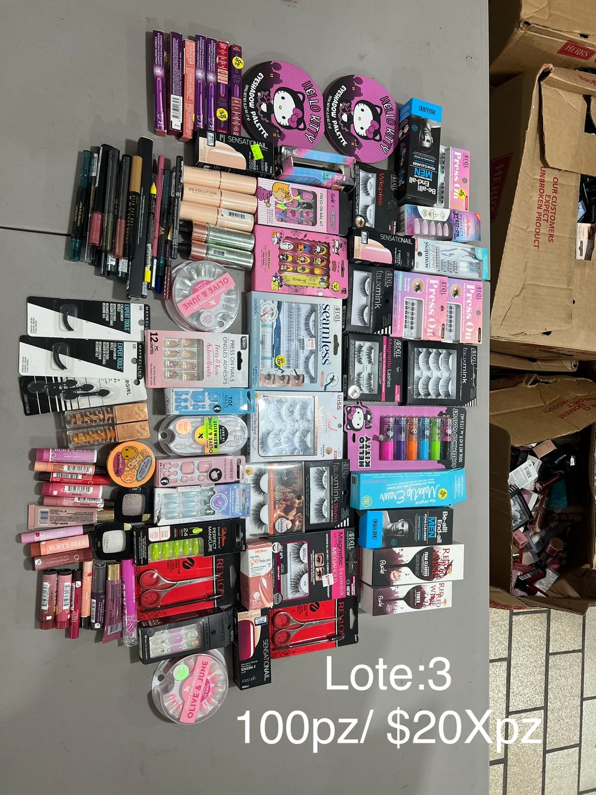 Lote #3 de Liquidación de Cosméticos – 100 Piezas Surtidas