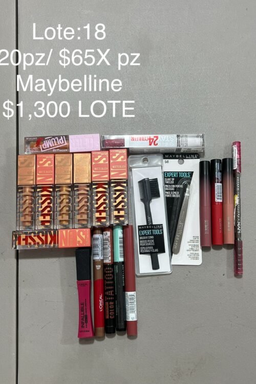 Lote #18 de Maquillaje en Liquidación – 20 Piezas Surtidas
