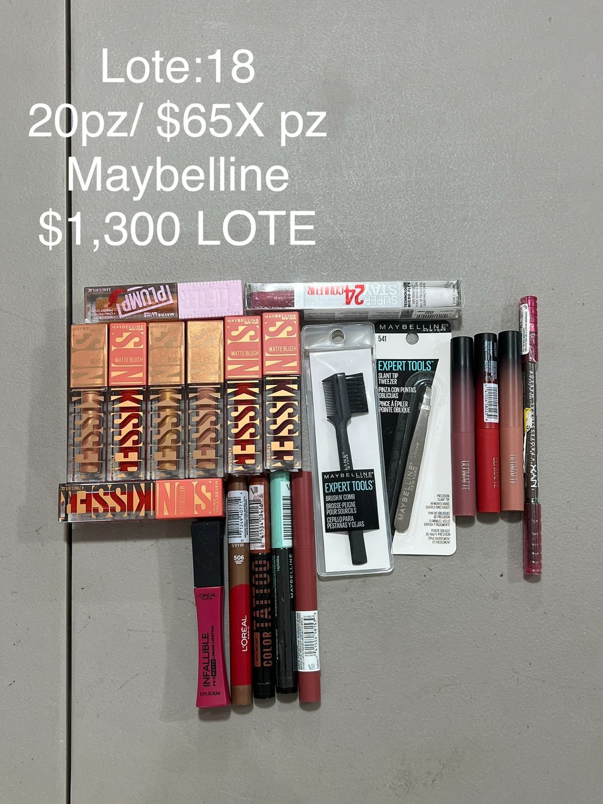 Lote #18 de Maquillaje en Liquidación – 20 Piezas Surtidas
