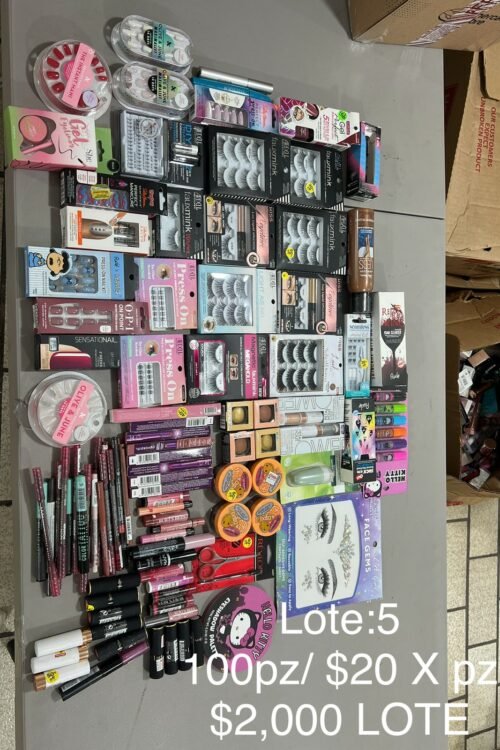 Lote #5 de Maquillaje y Cosméticos – 100 Piezas Surtidas