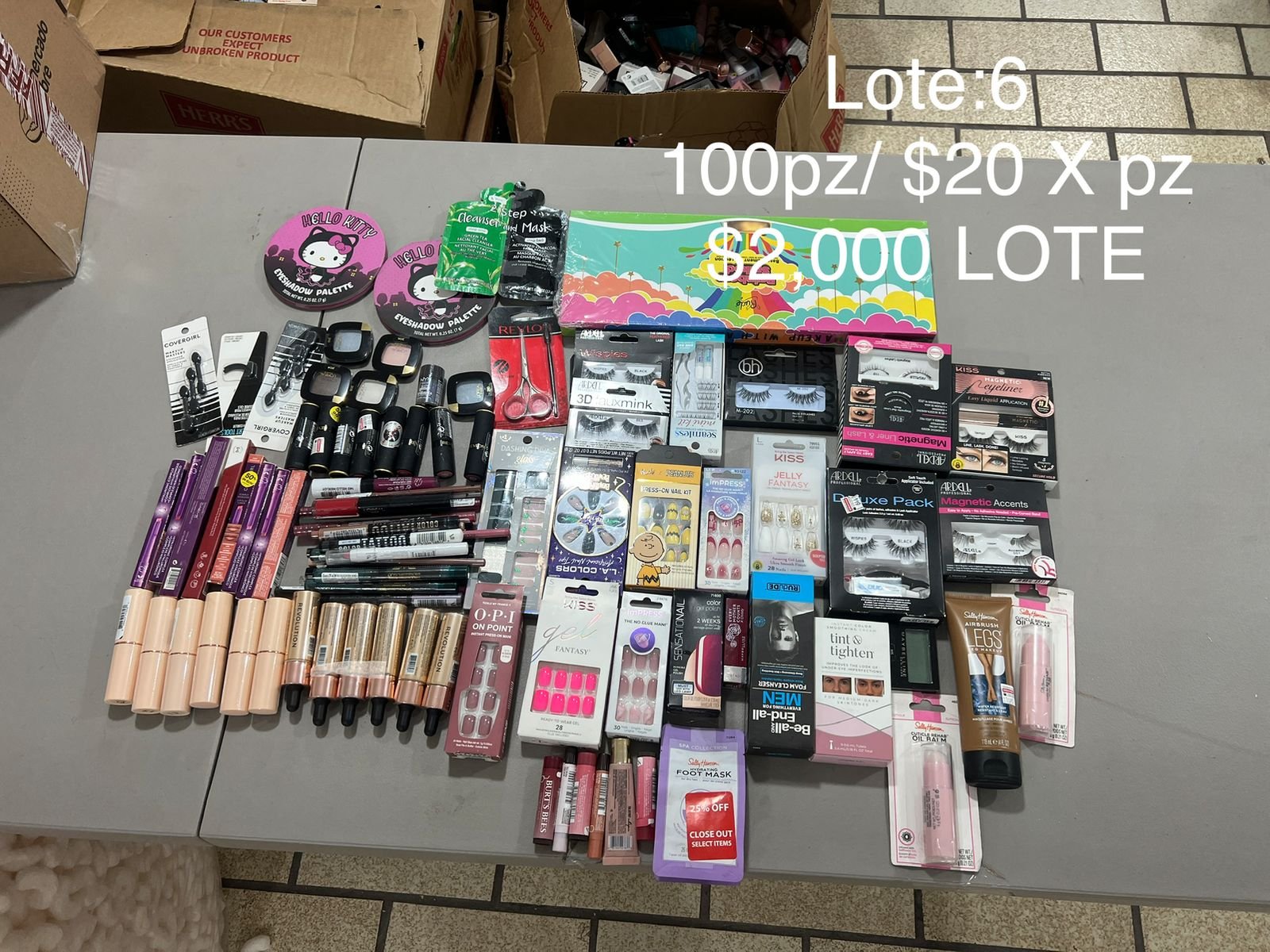Lote #6 de Maquillaje y Cosméticos – 100 Piezas Surtidas