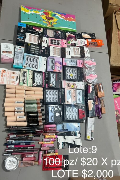 Lote #9 de Maquillaje y Accesorios de Belleza – 100 Piezas