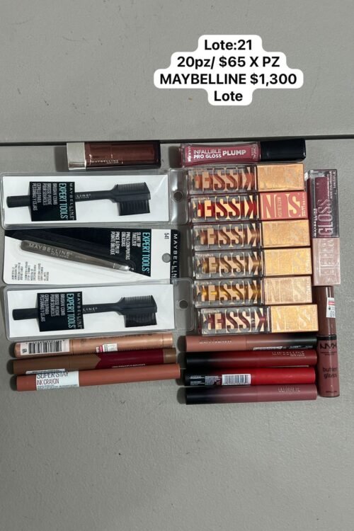 Lote #21 Maybelline y Maquillaje Surtido – 20 Piezas