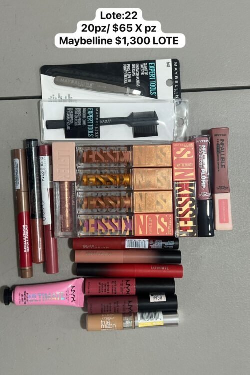 Lote #22 Maybelline y Maquillaje Surtido – 20 Piezas